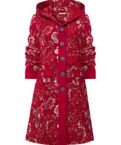 Stunning Red Hooded Coat