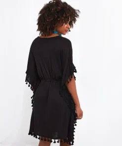 Tassel Trim Boho Beach Cover Up