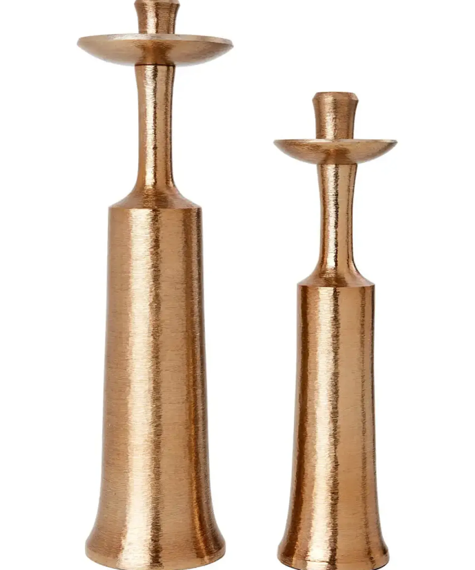 Top Hat Textured Bronze Candle Holder