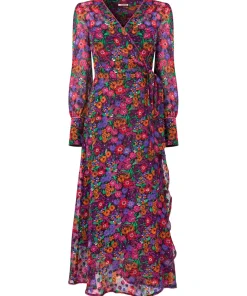 Vibrant Vibes Wrap Dress
