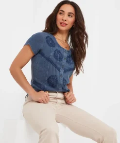 Washed Embroidered Blouse