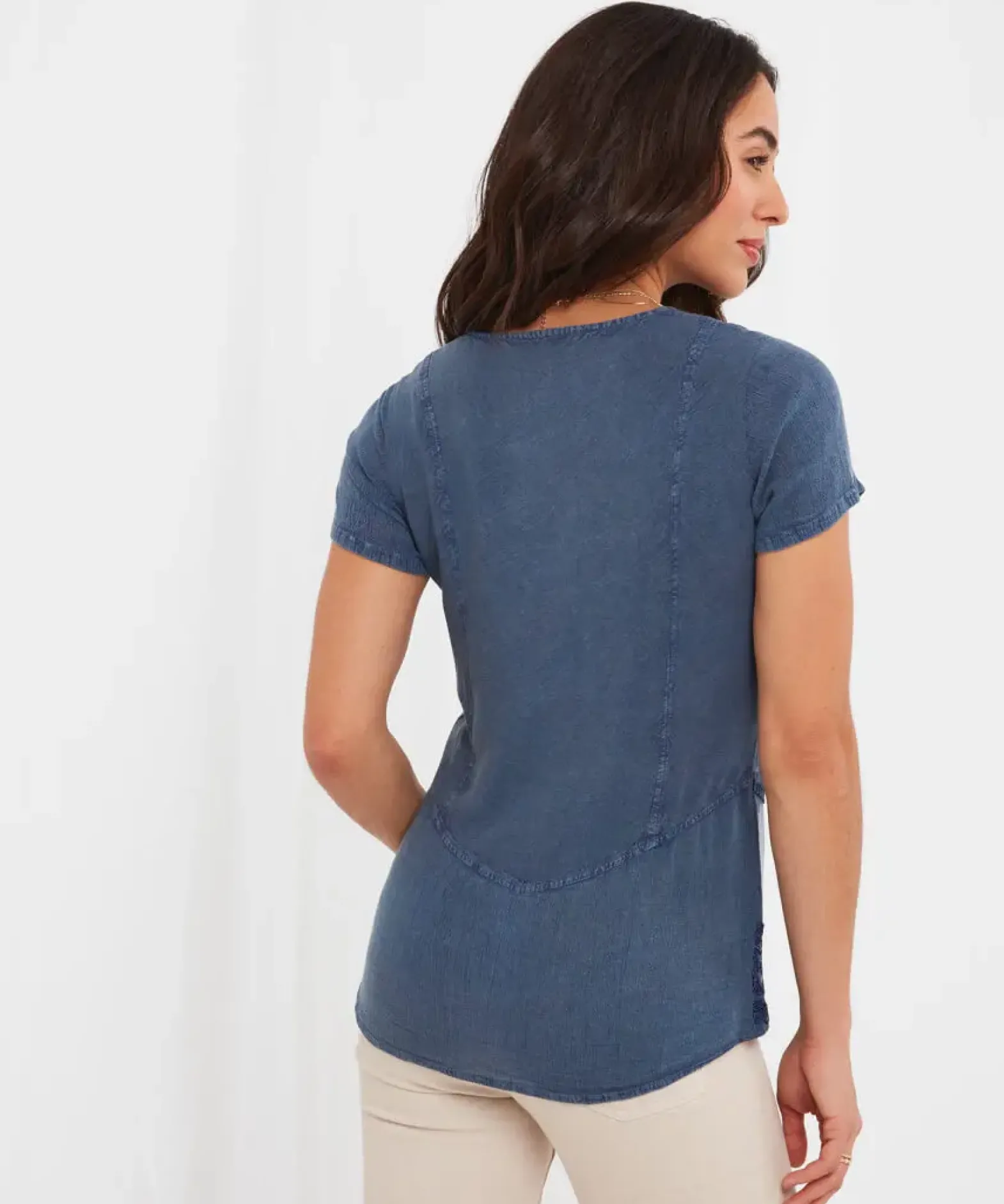 Washed Embroidered Blouse