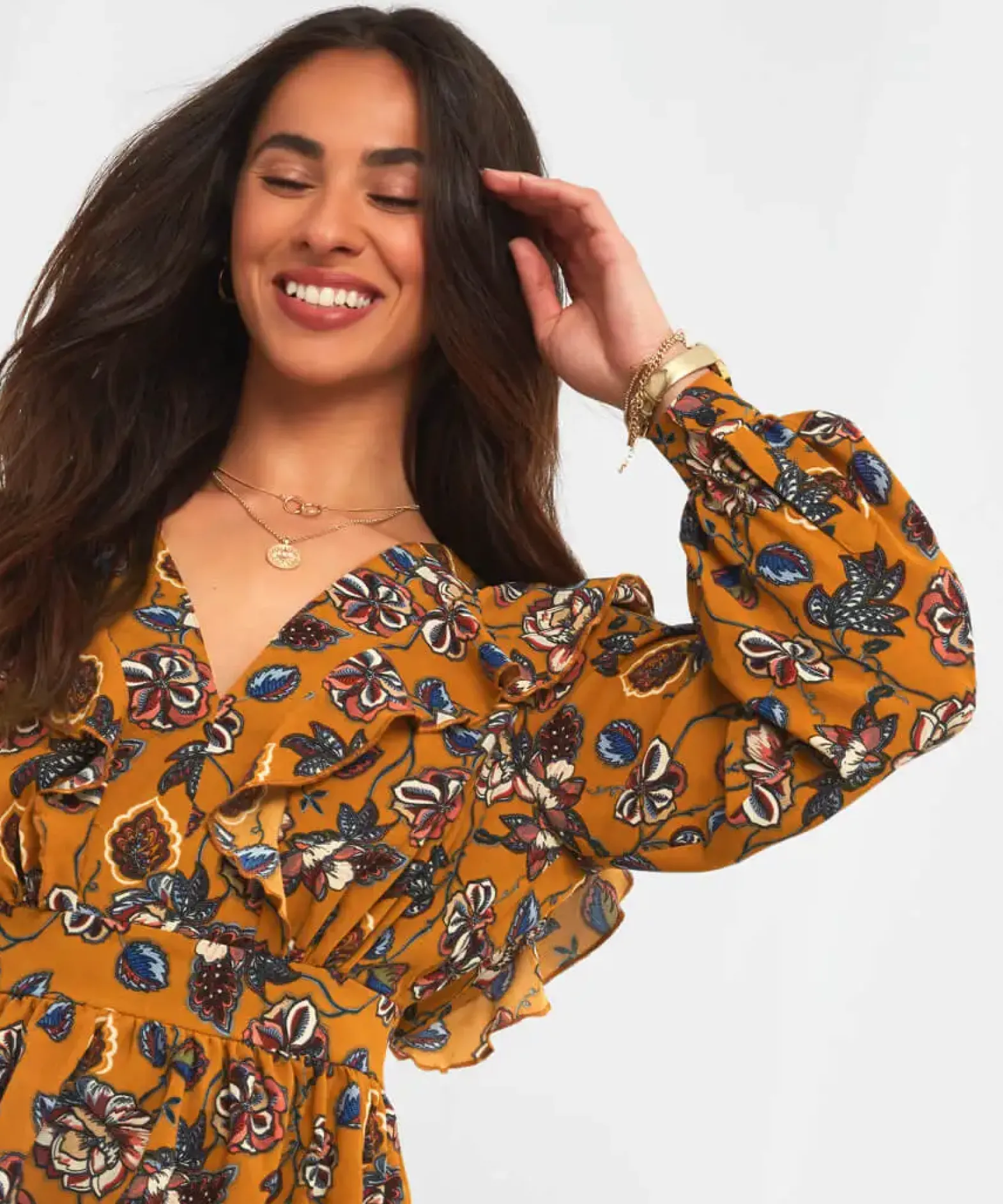 Wonderful Floral Frill Top