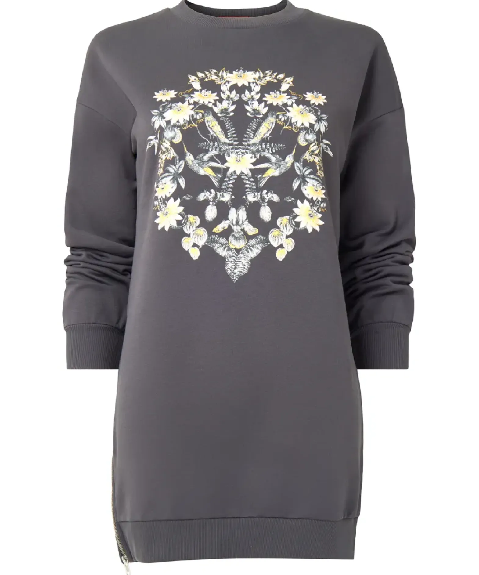 Zip Sweat Tunic Dress
